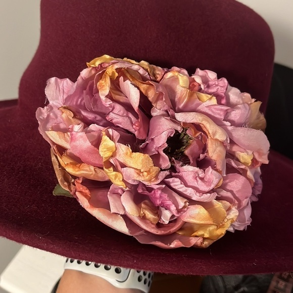 Rare! Gianfranco Lotti Firenze Wool Felt Hat with Flowers main image 7
